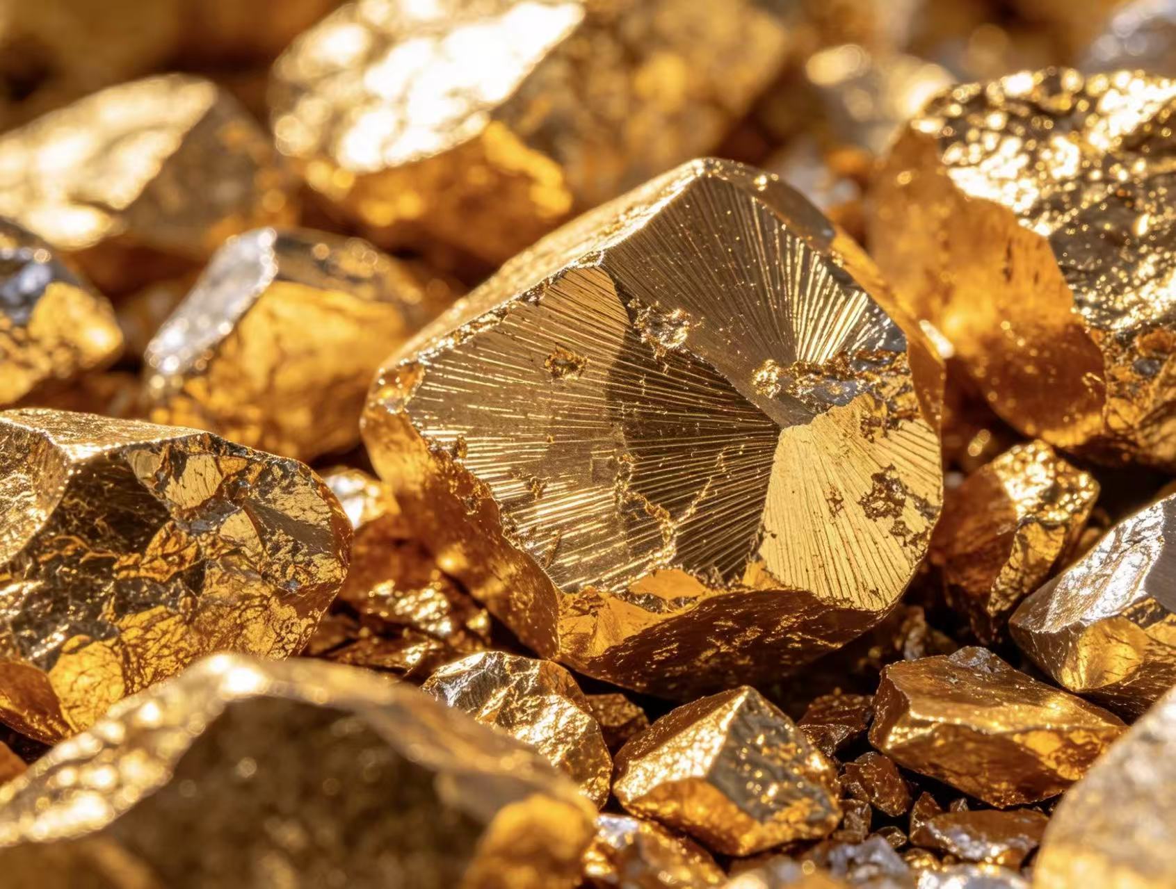 金属质感与几何图案,代表金属元素的力量和精确性